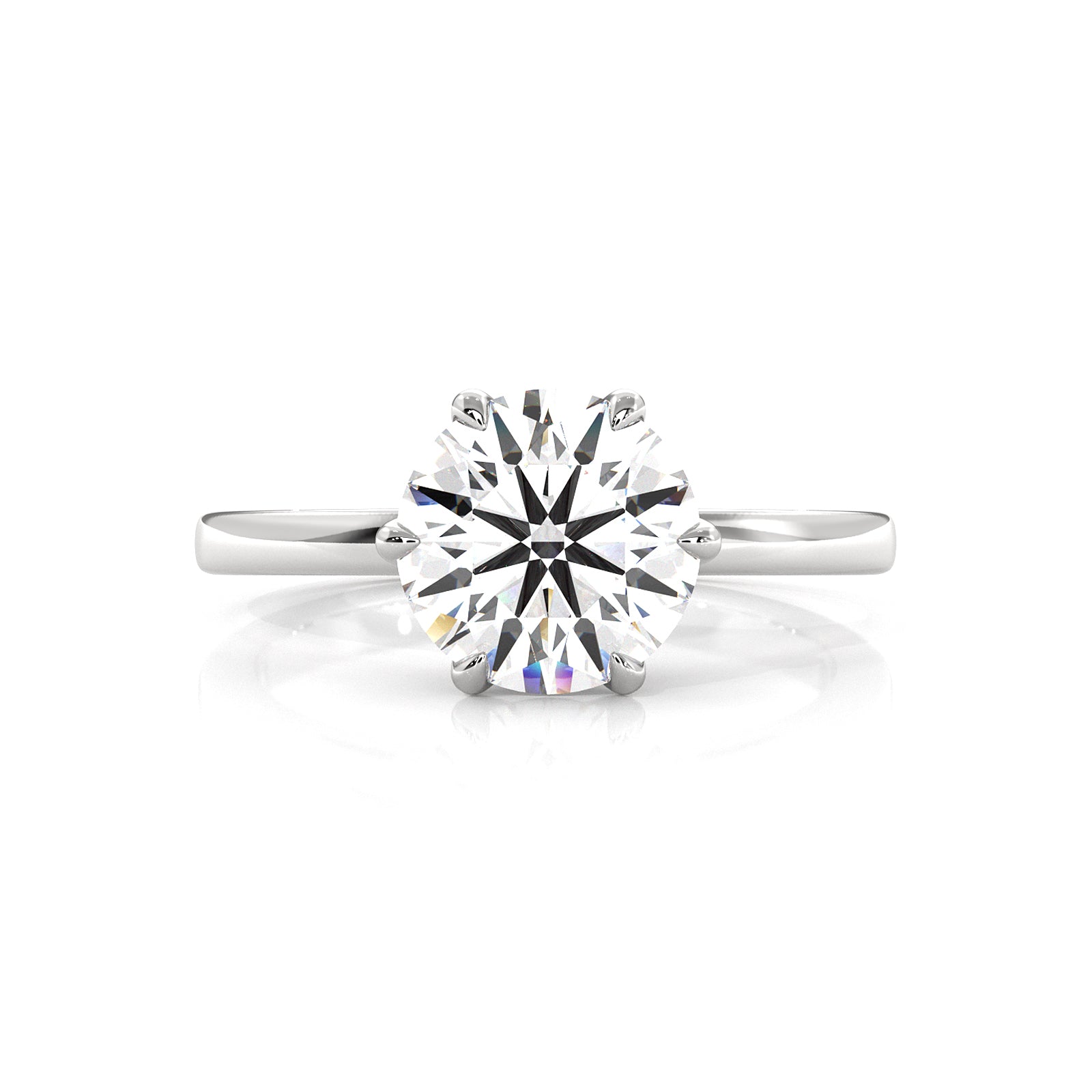 4.5g Lab Grown Diamond 6 Prong Solitaire Engagement Setting IGI Certified Ring 1.00 Ctw.